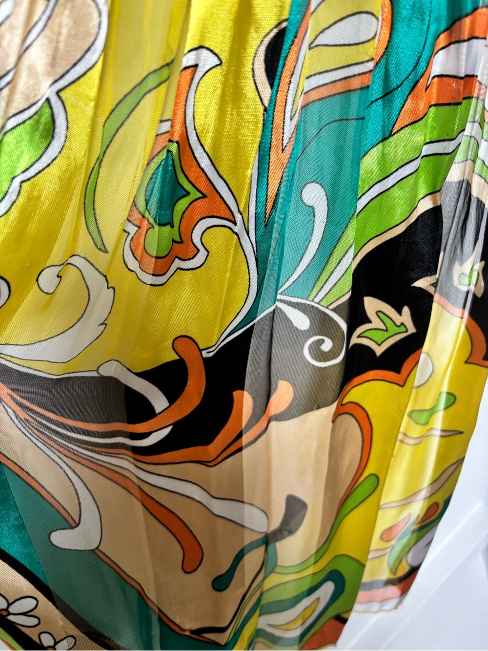 Vintage Psychedelic Scarf, Long Polyester retro - Picture 10 of 16